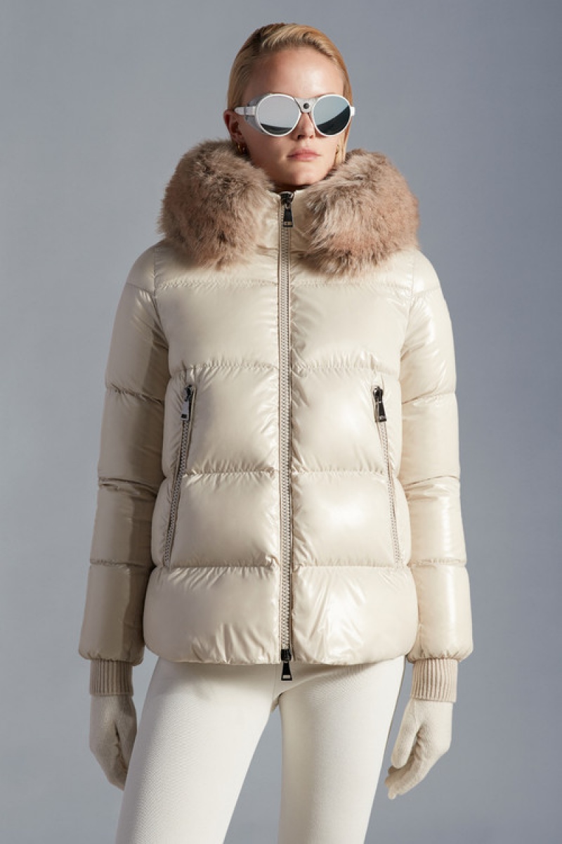 Chamarra Moncler Laiche Mujer Beige | EKLJ-19063