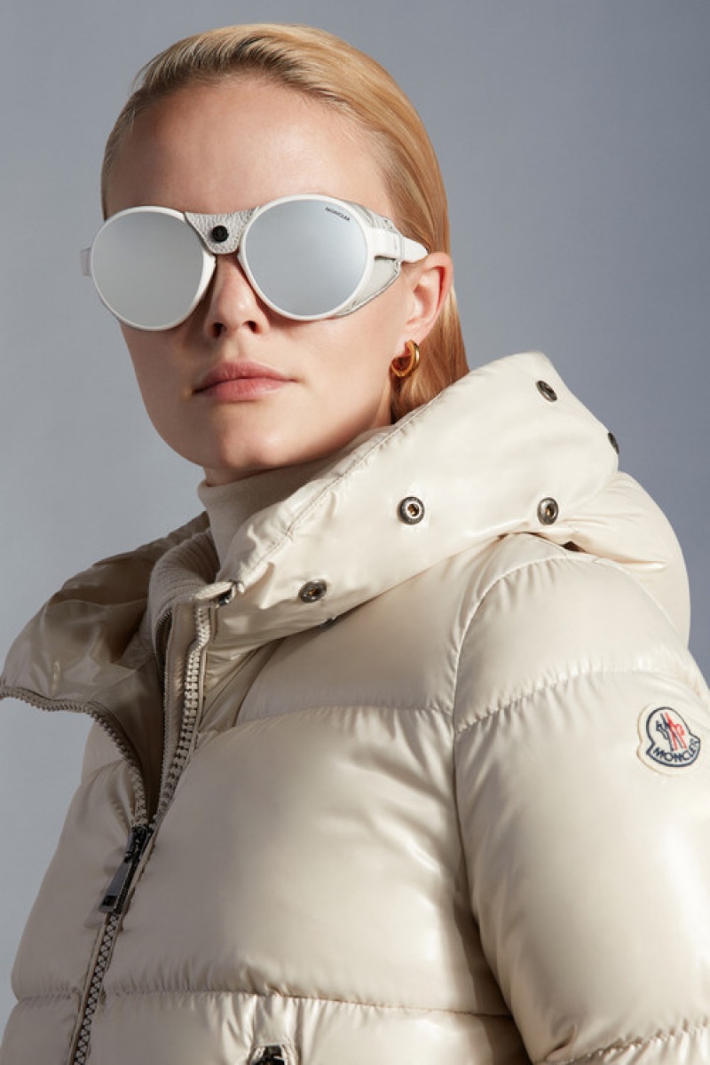 Chamarra Moncler Laiche Mujer Beige | EKLJ-19063