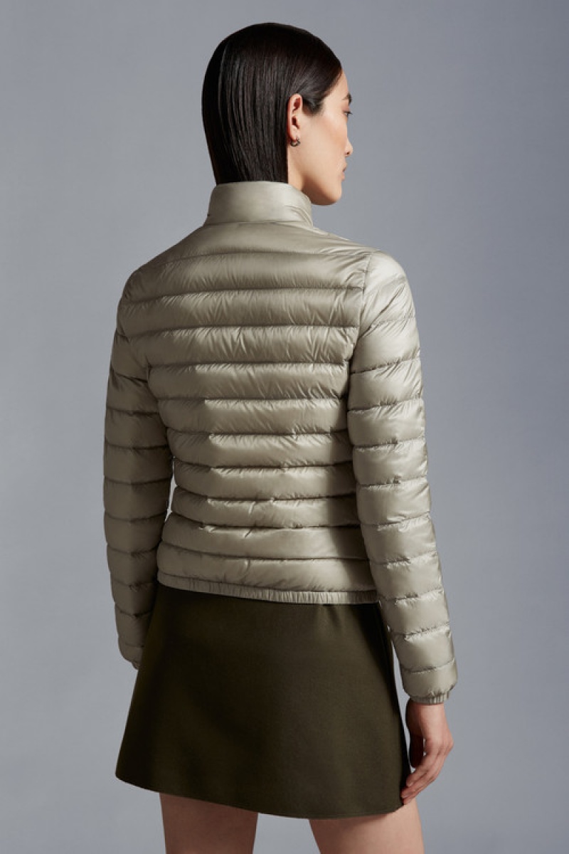 Chamarra Moncler Lans Mujer Grises Claro | CNHM-58096