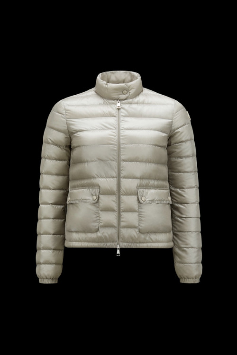 Chamarra Moncler Lans Mujer Grises Claro | CNHM-58096