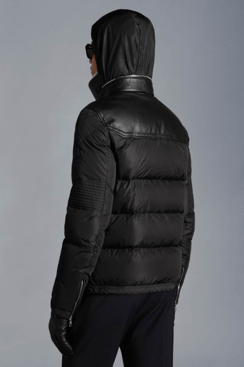 Chamarra Moncler Leo Hombre Negros | YKOW-60815