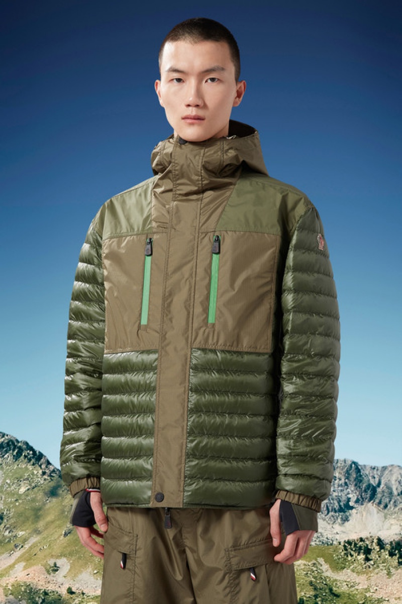 Chamarra Moncler Leuk Reversible Hombre Verdes Oscuro | TEHM-38027