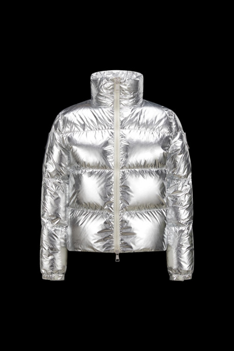 Chamarra Moncler Meuse Mujer Plateados | YKGN-48692