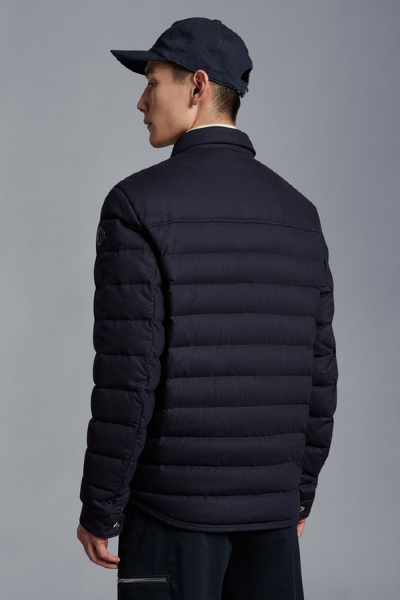 Chamarra Moncler Mirmandix Shacket Hombre Azules | IVBJ-93706