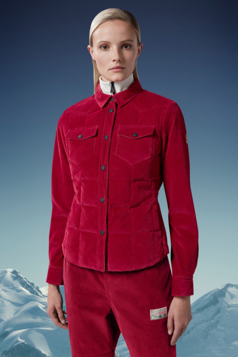 Chamarra Moncler Nangy Shacket Mujer Rojos | XROI-83065