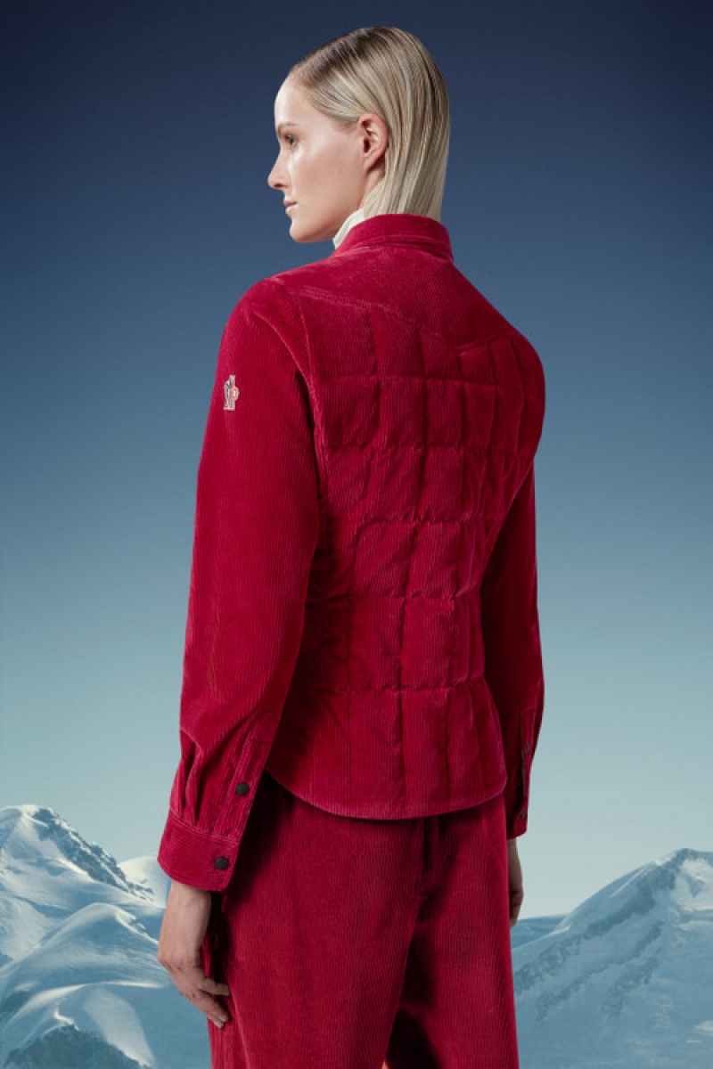 Chamarra Moncler Nangy Shacket Mujer Rojos | XROI-83065