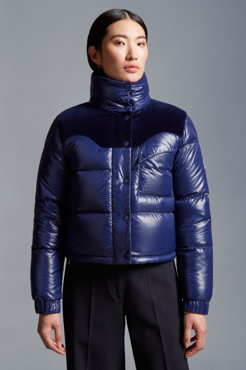 Chamarra Moncler Narmada Mujer Azules | OVDC-58204