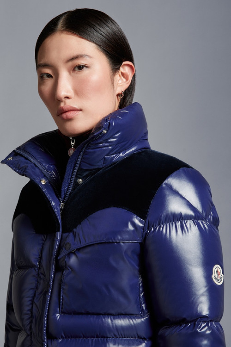 Chamarra Moncler Narmada Mujer Azules | OVDC-58204