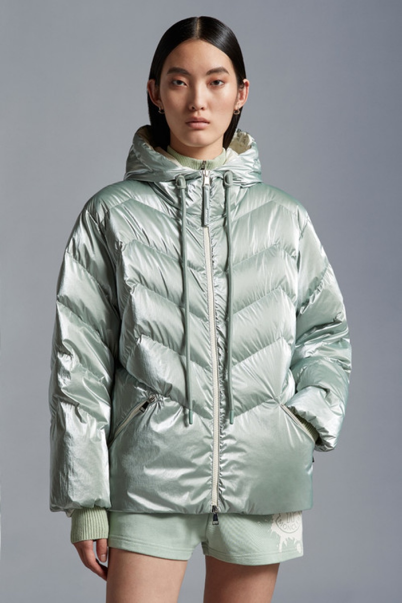 Chamarra Moncler Oeting Mujer Turquesa Claro Verdes | XEPU-28903