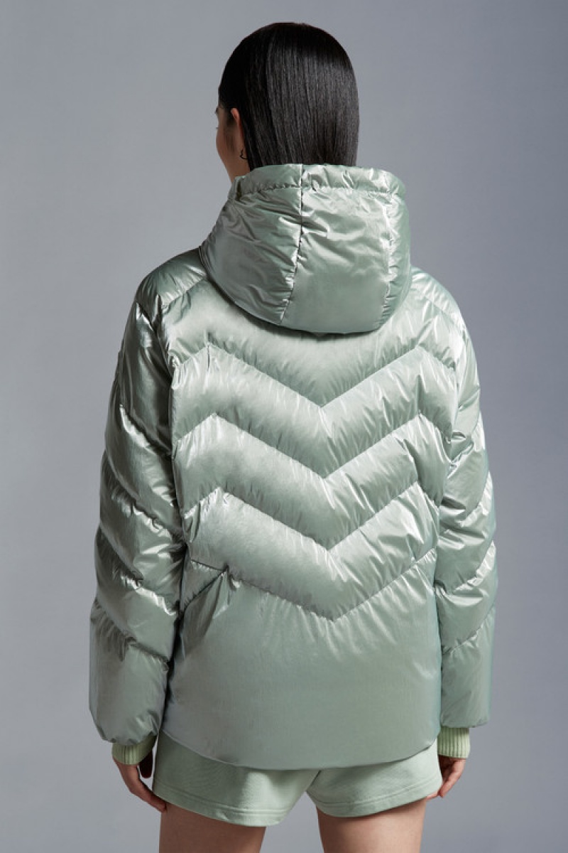 Chamarra Moncler Oeting Mujer Turquesa Claro Verdes | XEPU-28903