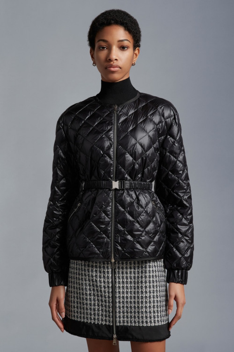 Chamarra Moncler Paquis Mujer Negros | YQWK-15739