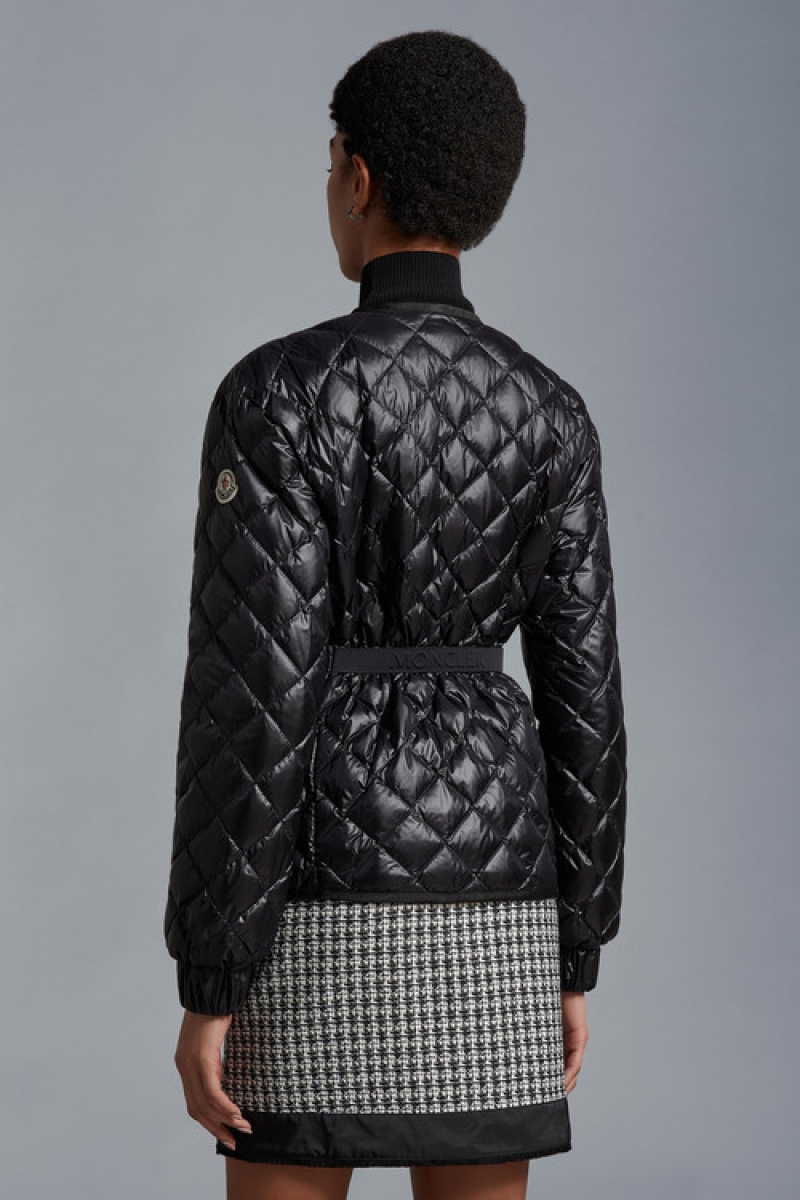 Chamarra Moncler Paquis Mujer Negros | YQWK-15739