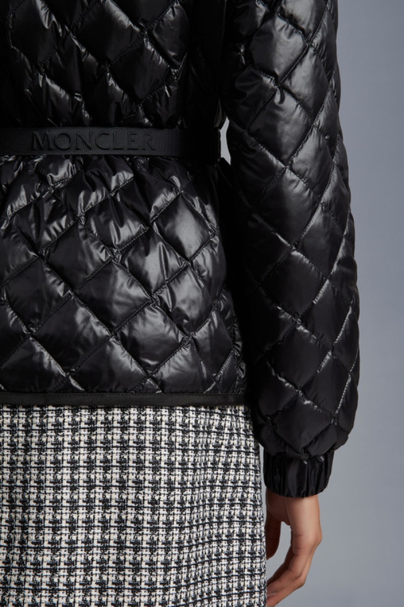 Chamarra Moncler Paquis Mujer Negros | YQWK-15739