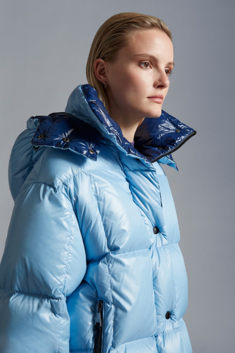 Chamarra Moncler Parana Mujer Azules | VHDQ-47813