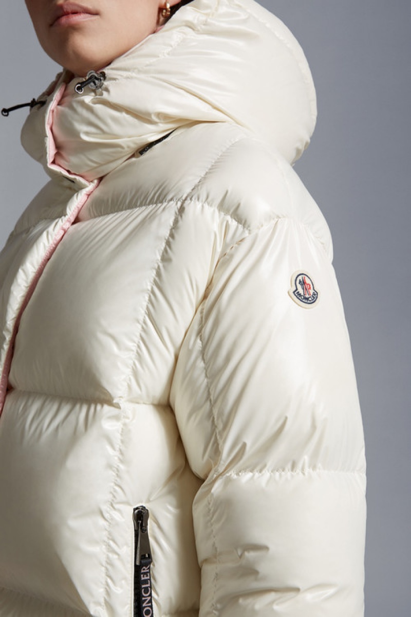 Chamarra Moncler Parana Mujer Blancos | PQWF-49150