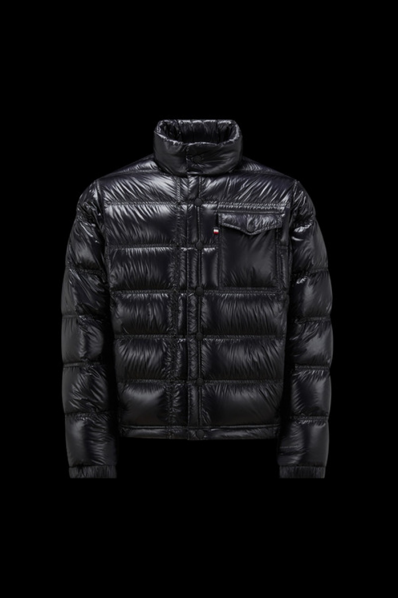 Chamarra Moncler Raffort Hombre Negros | MONG-12543