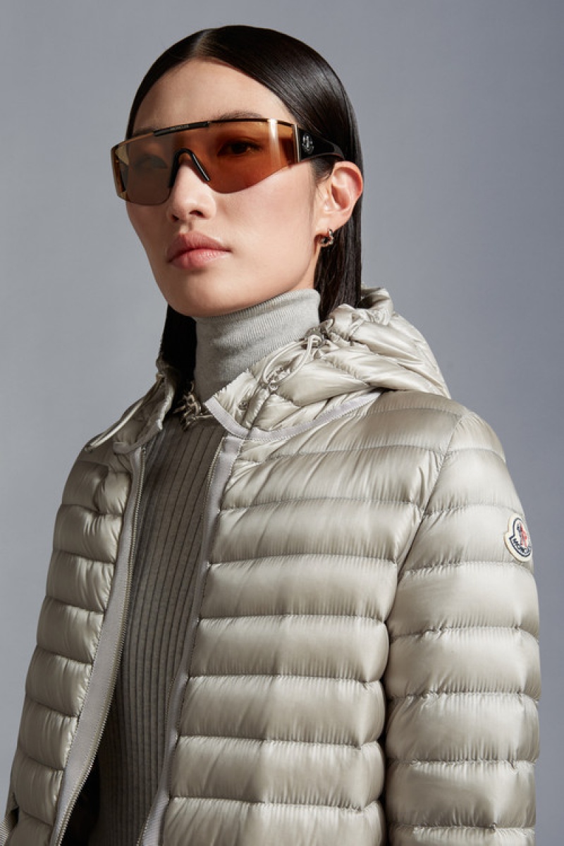 Chamarra Moncler Raie Mujer Grises Claro | BWUI-26085