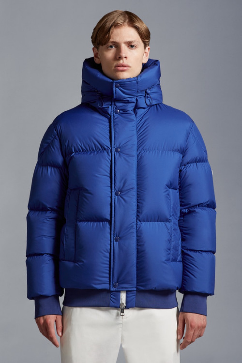 Chamarra Moncler Risler Hombre Azules Azules | ZGCF-15964