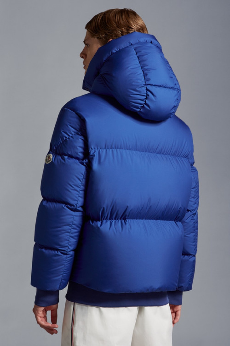 Chamarra Moncler Risler Hombre Azules Azules | ZGCF-15964