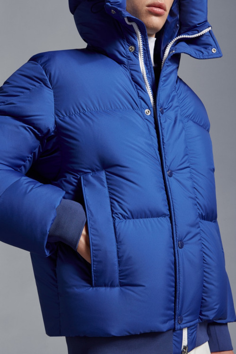 Chamarra Moncler Risler Hombre Azules Azules | ZGCF-15964