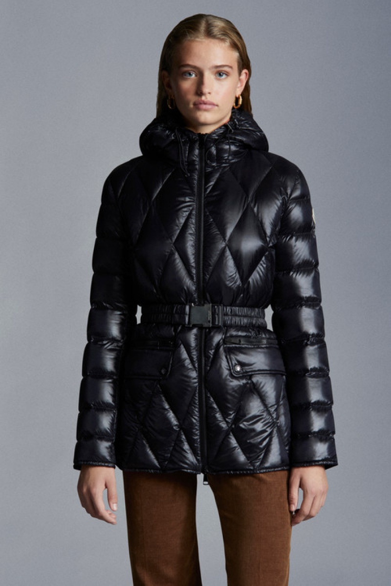 Chamarra Moncler Serignan Parka Mujer Negros | RMQK-85209