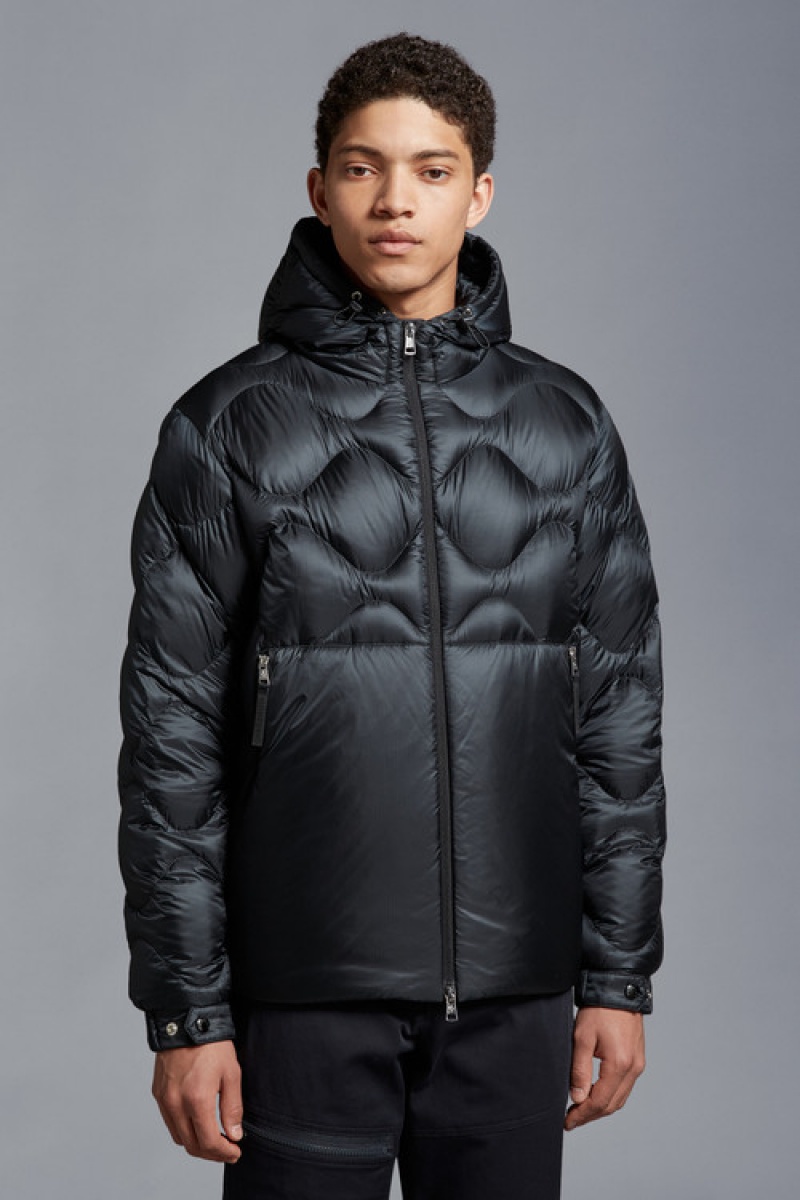 Chamarra Moncler Soulier Hombre Negros | UQWI-73498