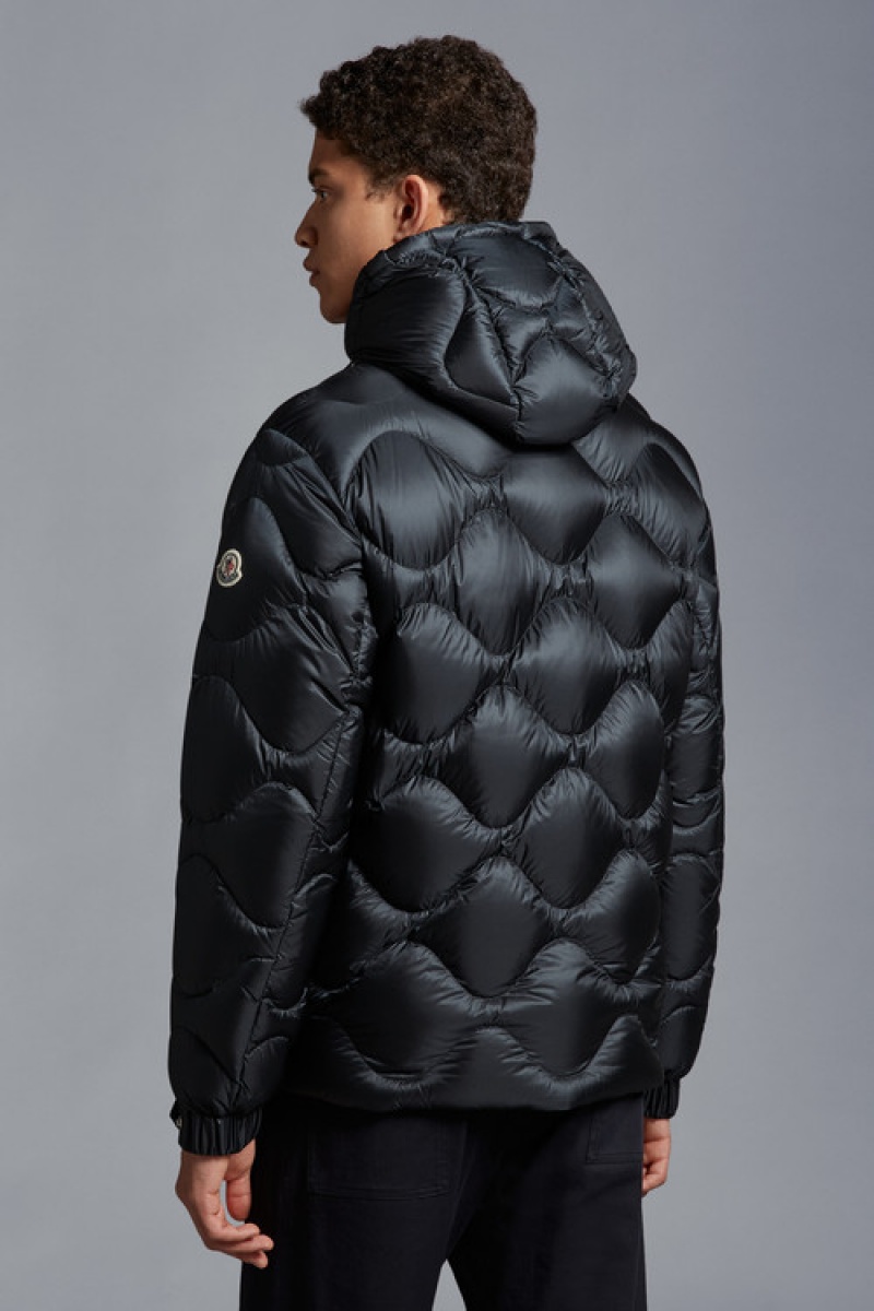 Chamarra Moncler Soulier Hombre Negros | UQWI-73498