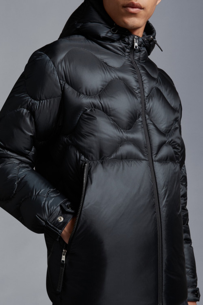 Chamarra Moncler Soulier Hombre Negros | UQWI-73498