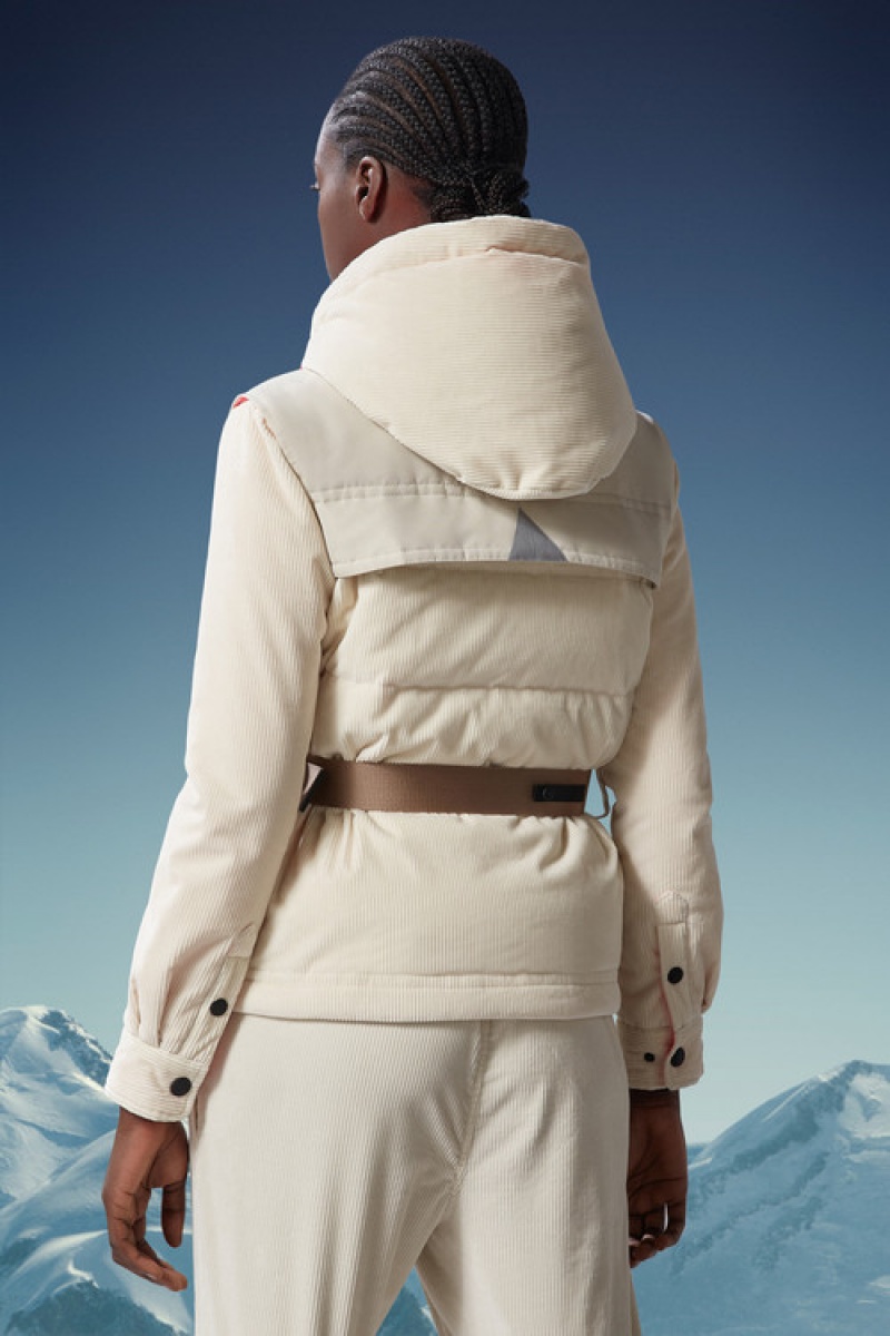 Chamarra Moncler Tetras Mujer Blancos | JEVS-19804