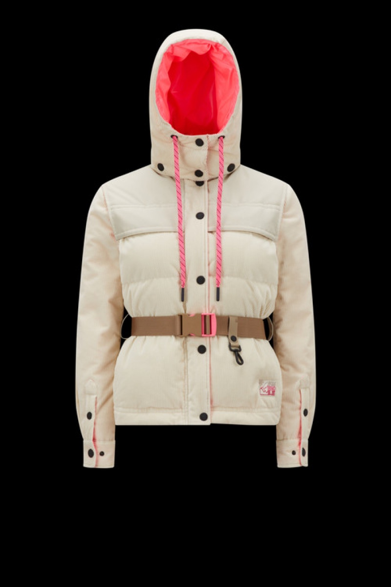 Chamarra Moncler Tetras Mujer Blancos | JEVS-19804