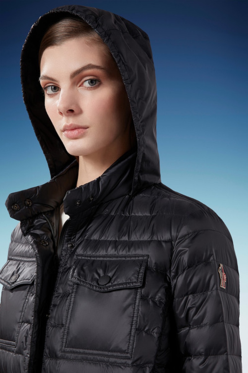 Chamarra Moncler Vinzier Mujer Negros | QUGT-69824