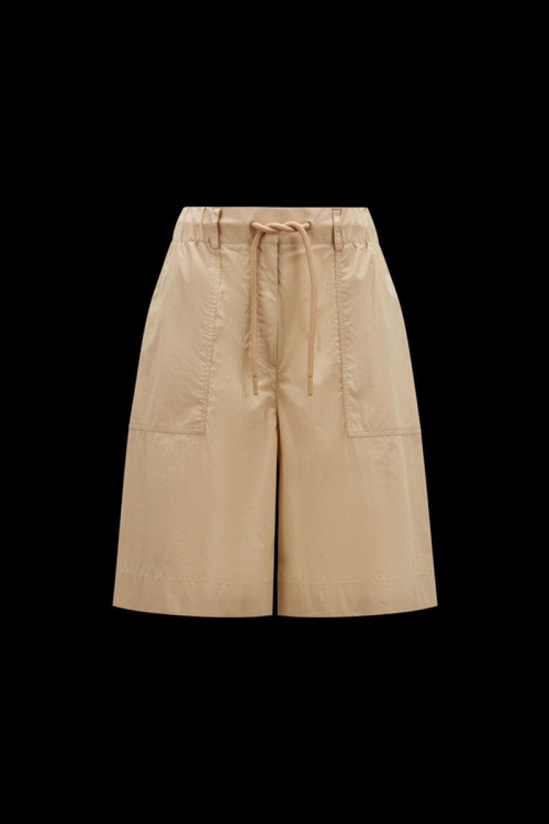 Short Moncler Algodon Mujer Beige | XCGO-42376