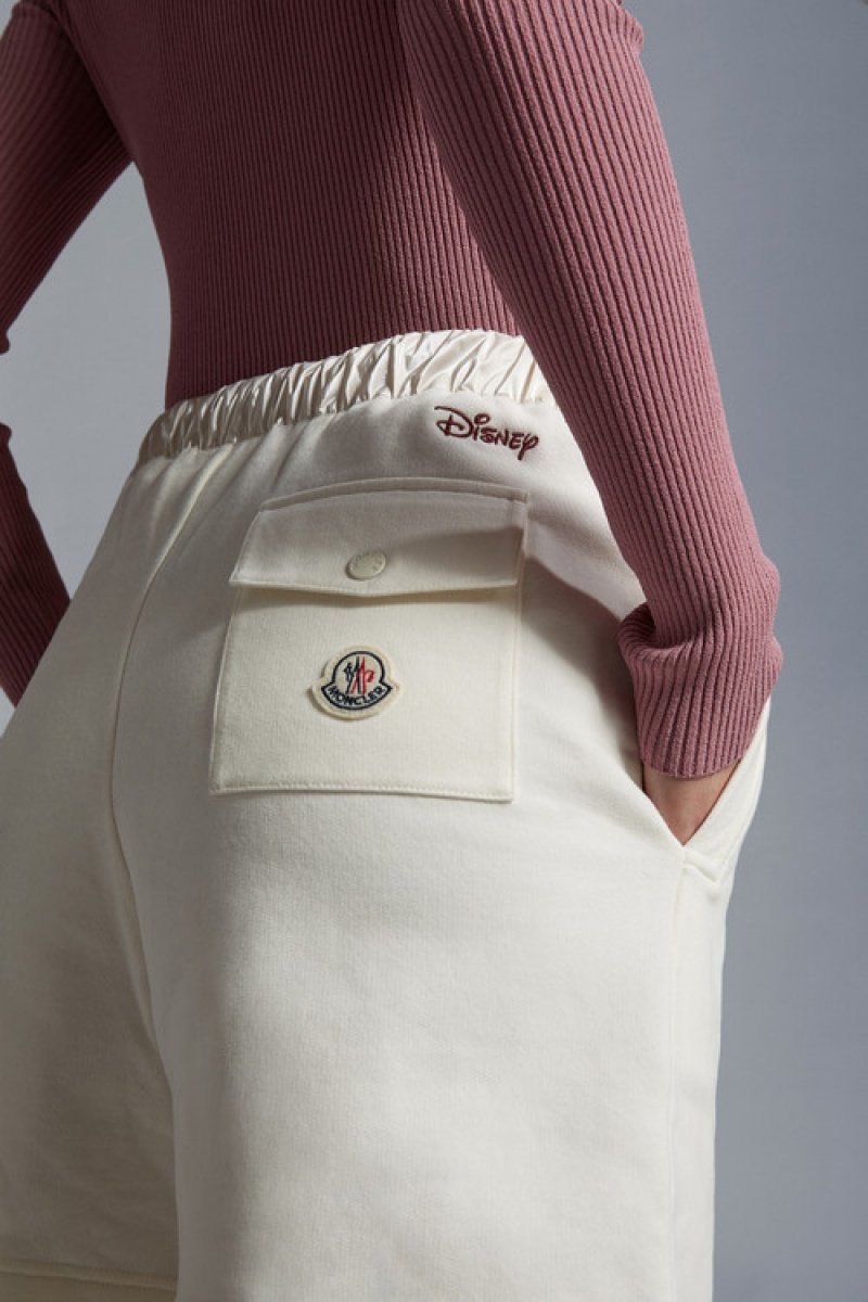 Short Moncler Fleece Mujer Blancos | XYCH-98413