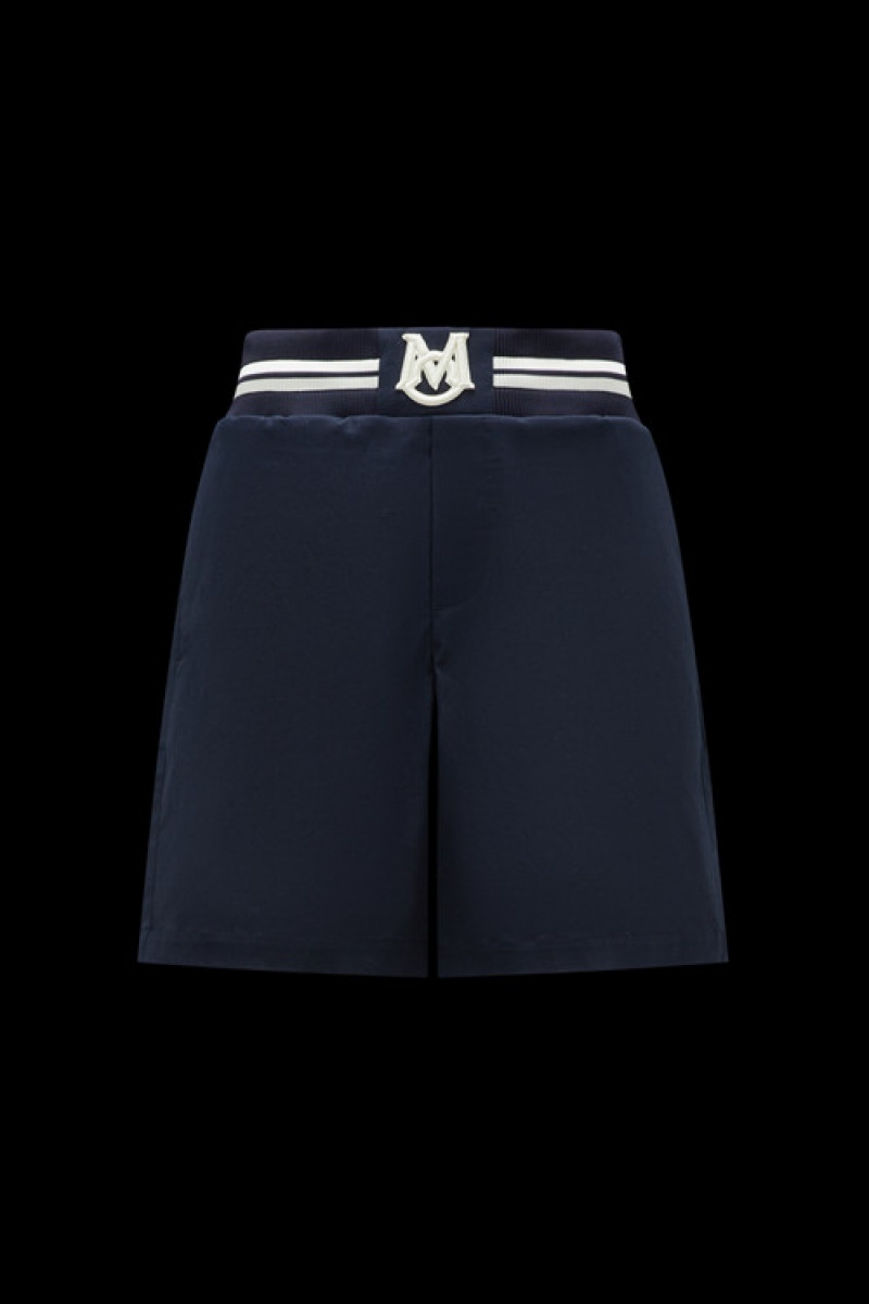 Short Moncler Gabardine Hombre Azules Oscuro | HFQI-42685