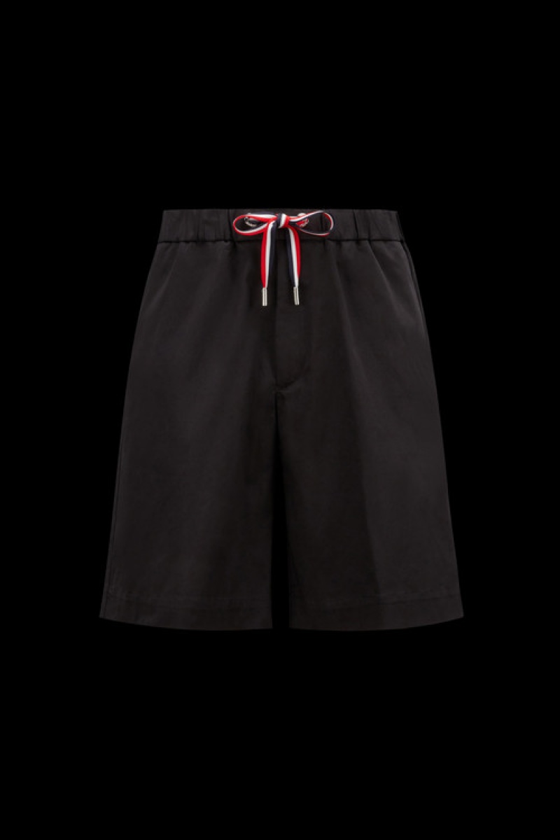 Short Moncler Gabardine Hombre Negros | PACD-93042