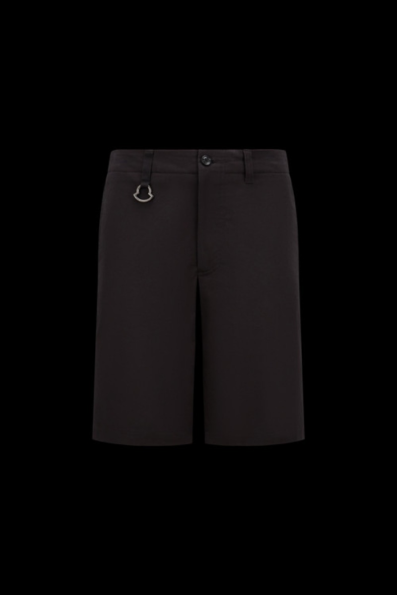 Short Moncler Gabardine Hombre Negros | ZGVB-50347