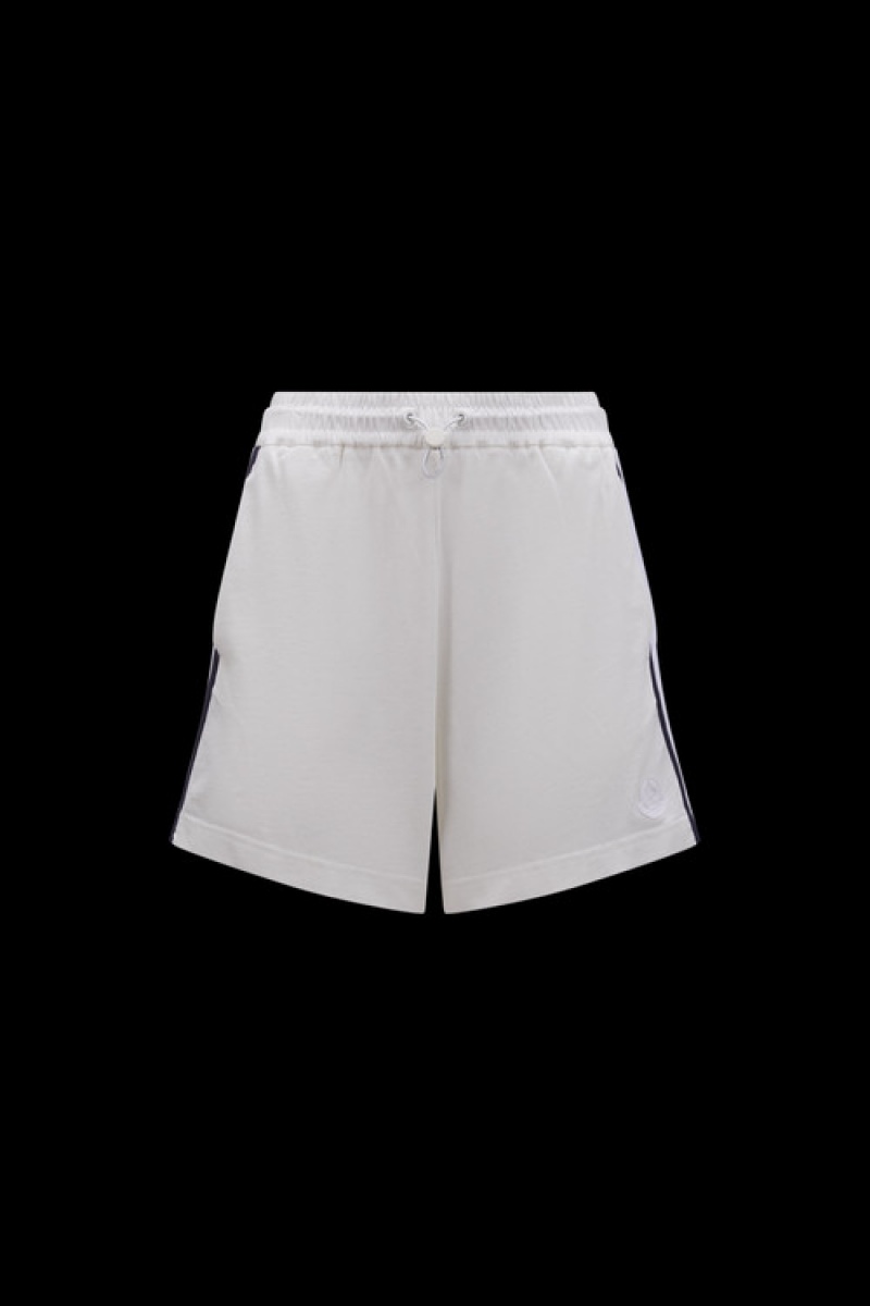 Short Moncler Logo Mujer Blancos | SIBQ-76392