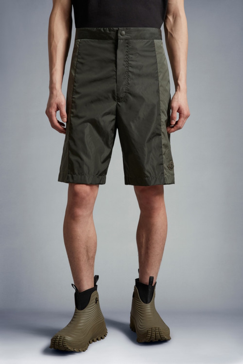 Short Moncler Nylon Hombre Verdes Oscuro | AFMH-29065