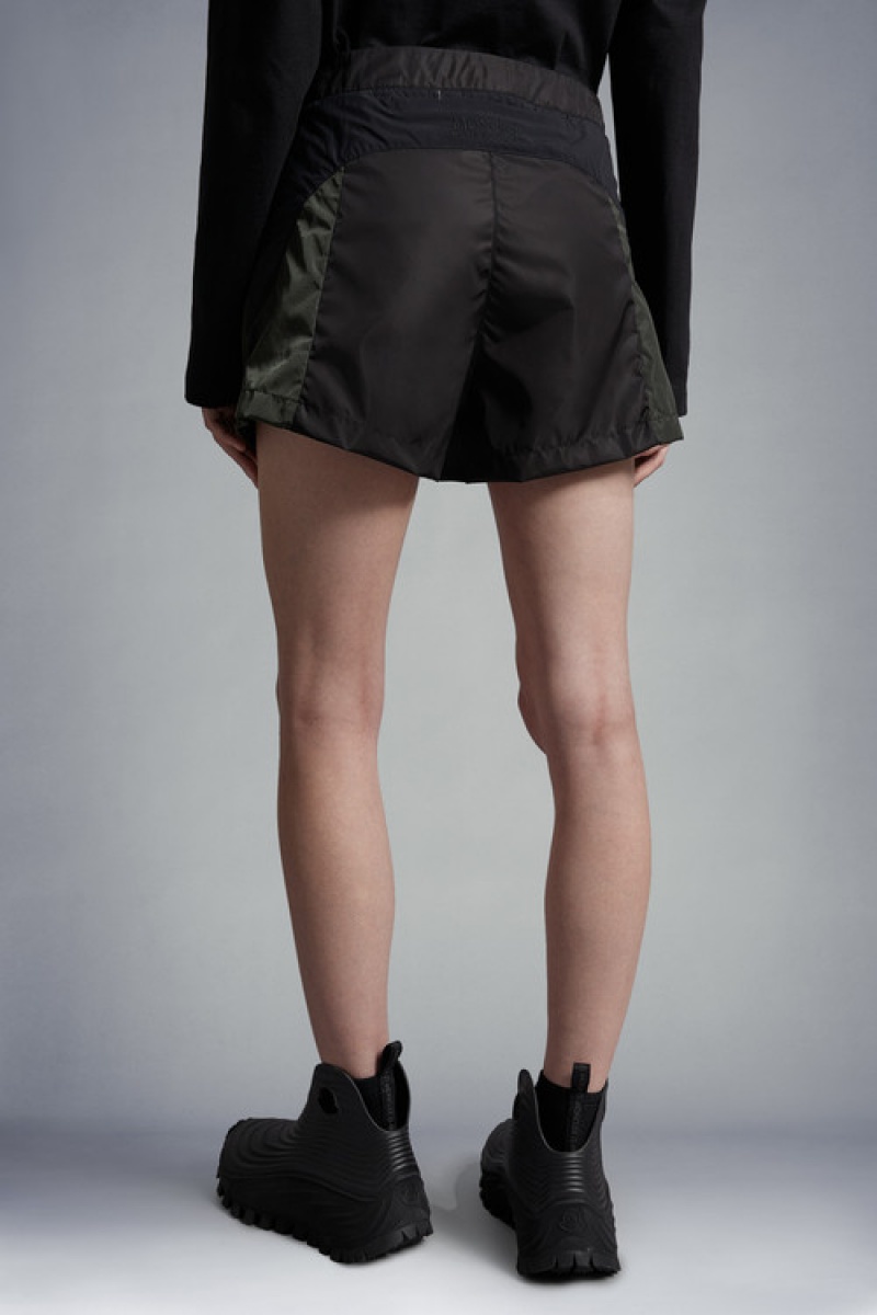 Short Moncler Nylon Mujer Negros | FJGH-01867