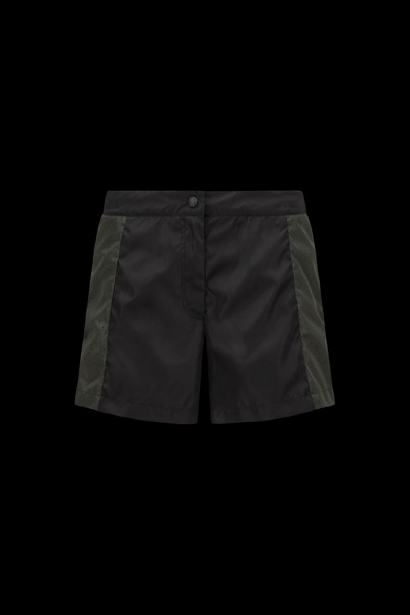 Short Moncler Nylon Mujer Negros | FJGH-01867