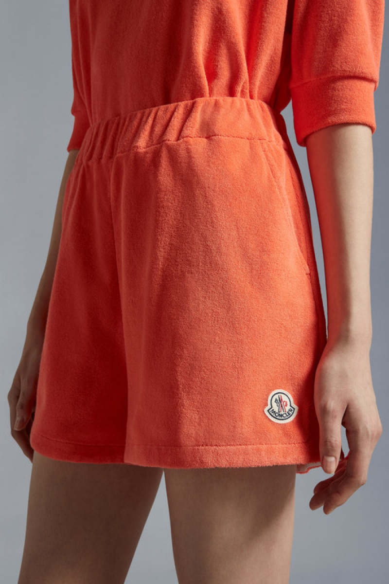 Short Moncler Terrycloth Mujer Naranjas | MZPO-06249