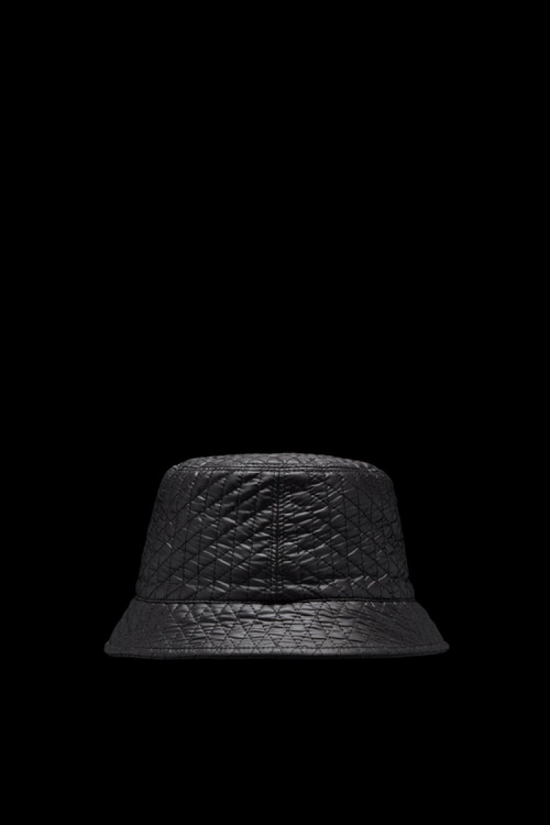 Sombreros Moncler Acolchado Bucket Mujer Negros | HLQW-43610