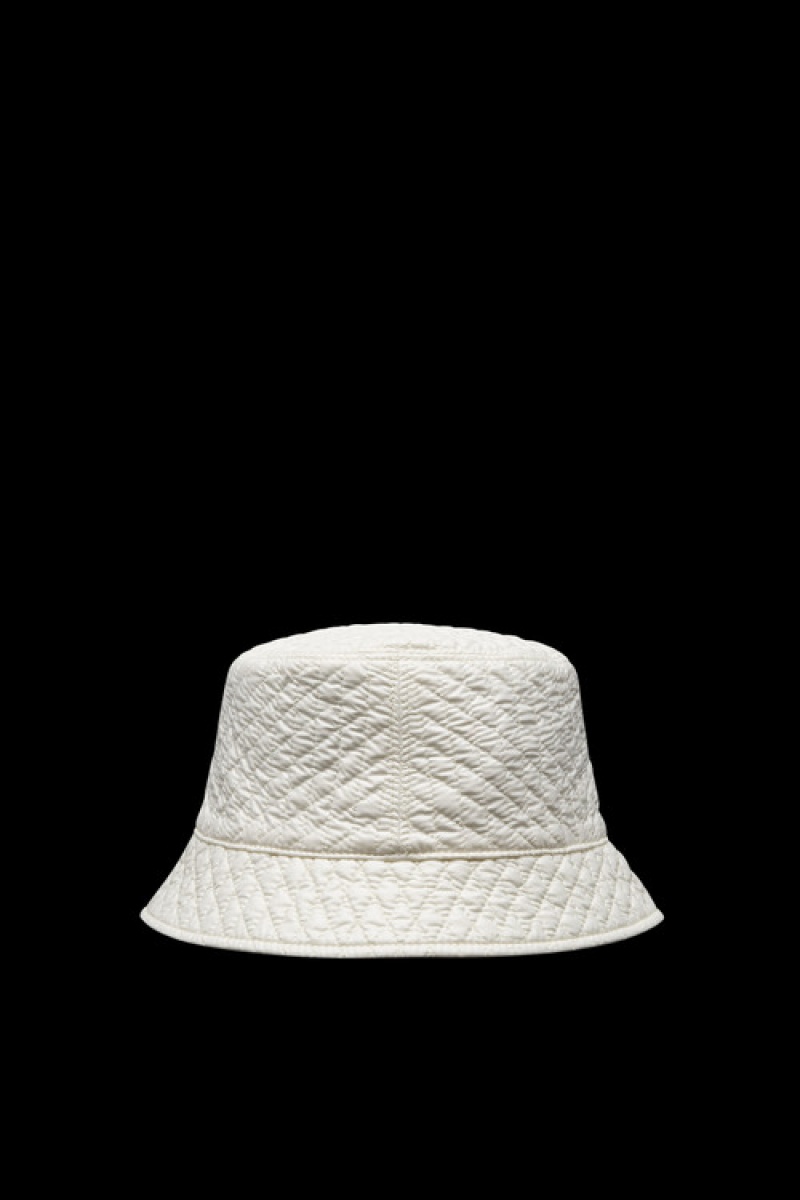 Sombreros Moncler Acolchado Bucket Mujer Blancos | SPCJ-51280