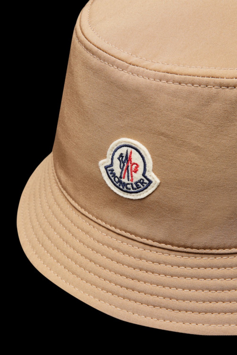 Sombreros Moncler Algodon Bucket Mujer Marrom Beige | TFKS-91856