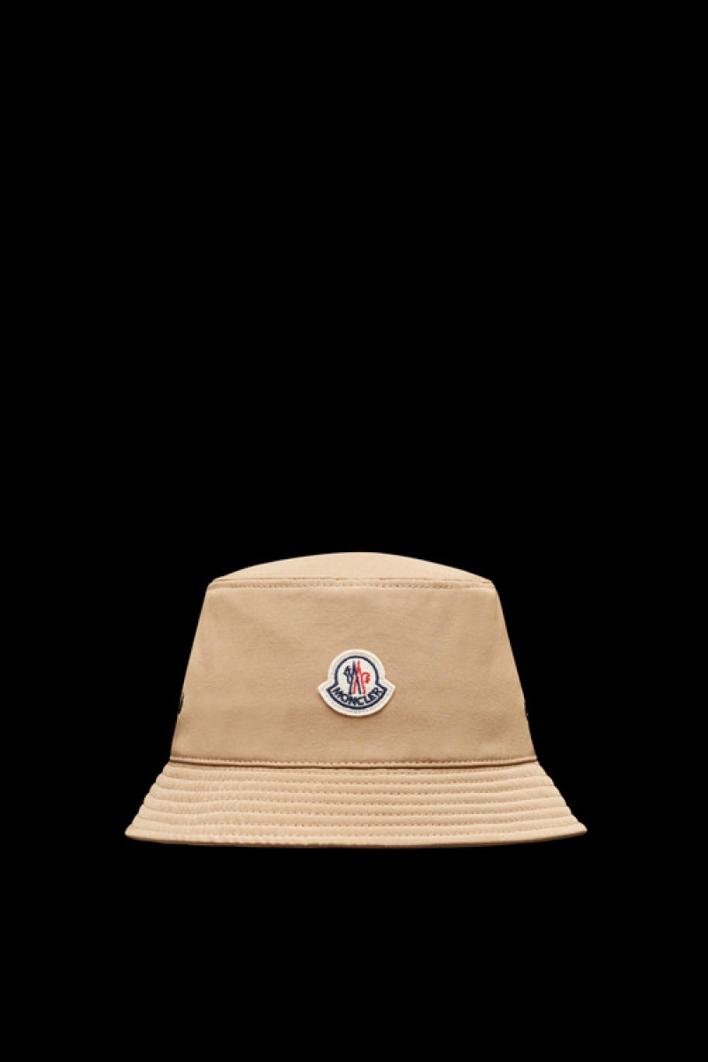 Sombreros Moncler Algodon Bucket Mujer Marrom Beige | TFKS-91856