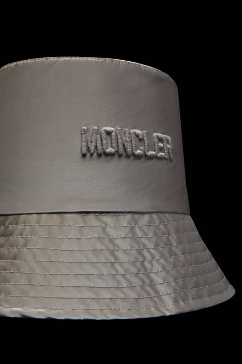 Sombreros Moncler Coated Nylon Bucket Mujer Plateados | QTHM-79541