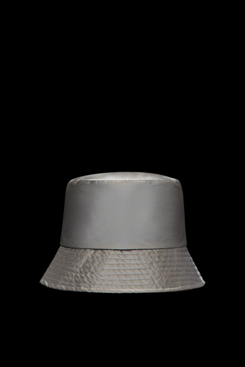 Sombreros Moncler Coated Nylon Bucket Mujer Plateados | QTHM-79541