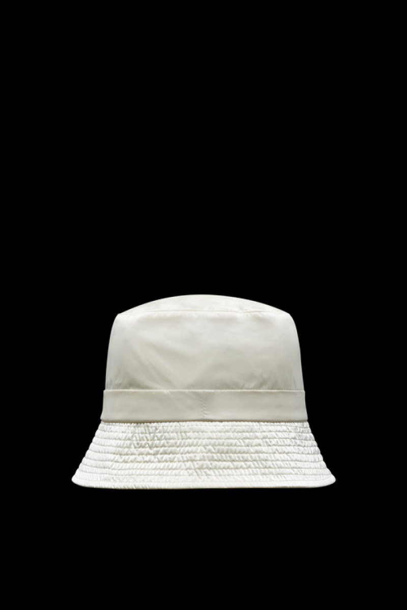 Sombreros Moncler Coated Nylon Bucket Mujer Blancos | DLMH-59342