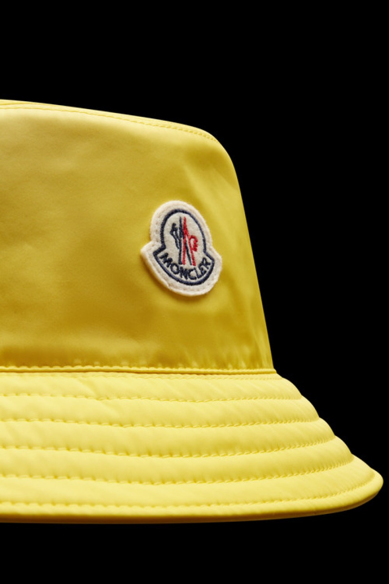 Sombreros Moncler Logo Bucket Hombre Amarillos | TAUL-57346