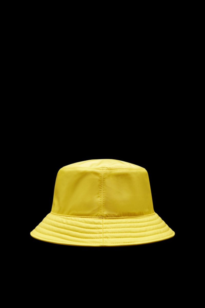 Sombreros Moncler Logo Bucket Hombre Amarillos | TAUL-57346